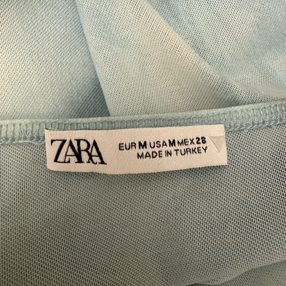 Zara Light Blue Mesh Top - Picture 5 of 5